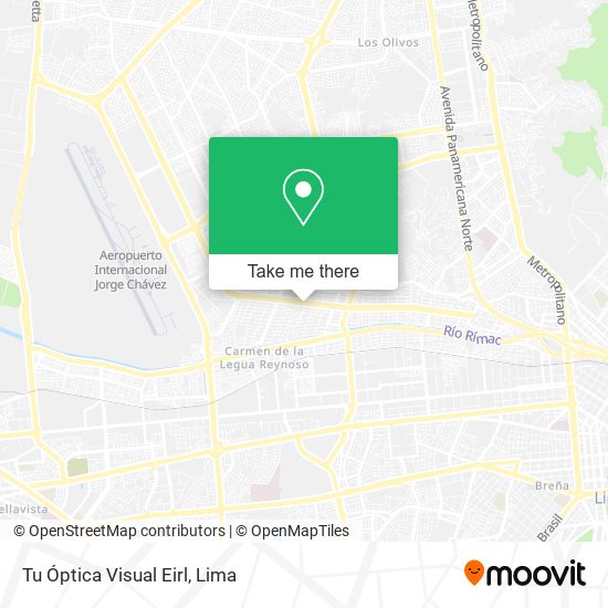 Mapa de Tu Óptica Visual Eirl