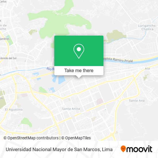 Universidad Nacional Mayor de San Marcos map