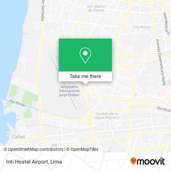 Inti Hostel Airport map