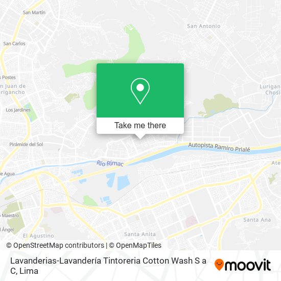 Lavanderias-Lavandería Tintoreria Cotton Wash S a C map