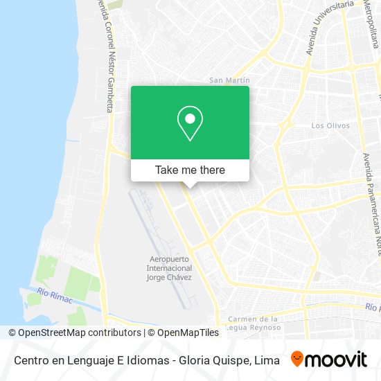 Centro en Lenguaje E Idiomas - Gloria Quispe map