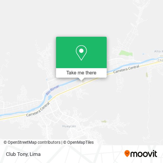 Club Tony map