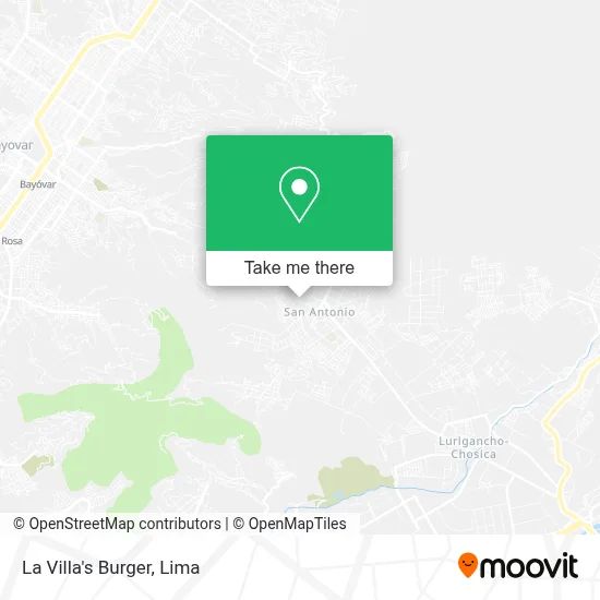La Villa's Burger map