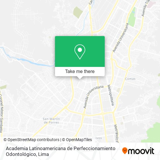 Mapa de Academia Latinoamericana de Perfeccionamiento Odontológico