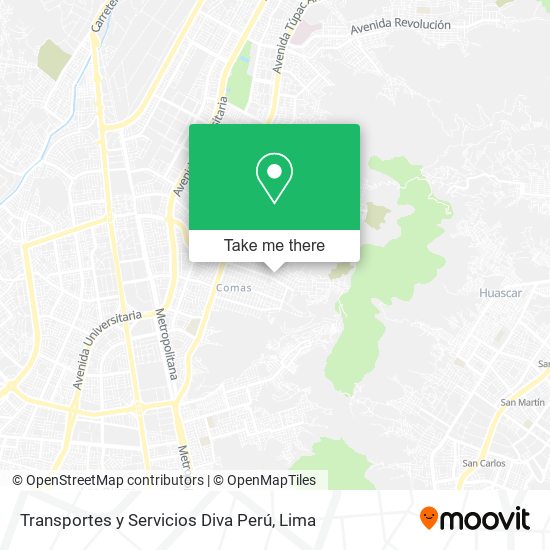 Mapa de Transportes y Servicios Diva Perú