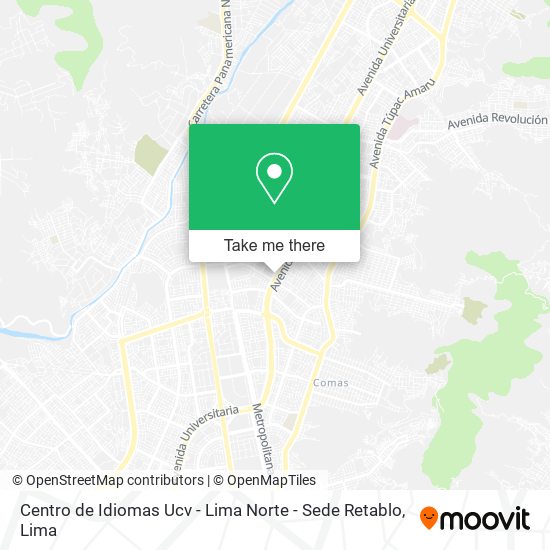 Centro de Idiomas Ucv - Lima Norte - Sede Retablo map