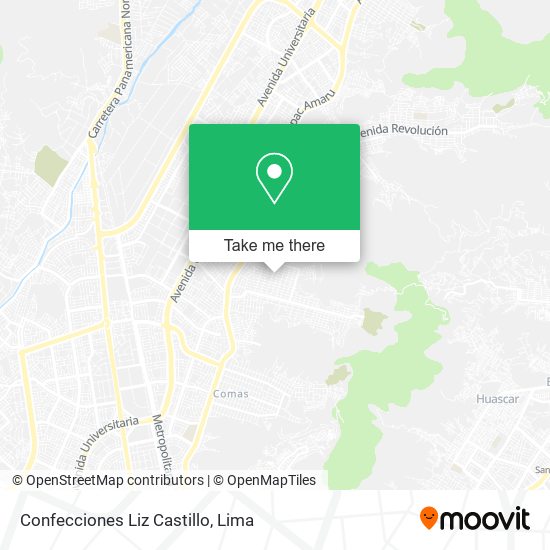 Mapa de Confecciones Liz Castillo
