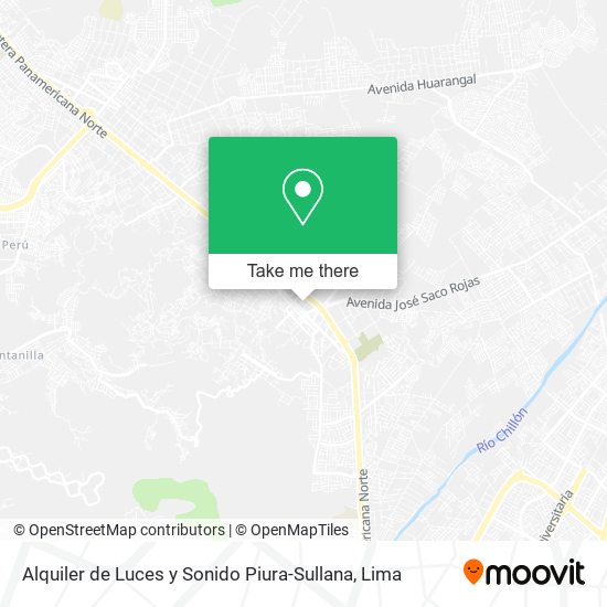 Alquiler de Luces y Sonido Piura-Sullana map
