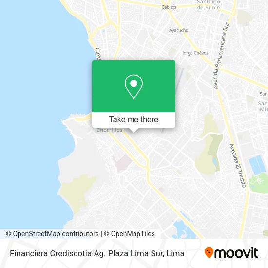 Mapa de Financiera Crediscotia Ag. Plaza Lima Sur