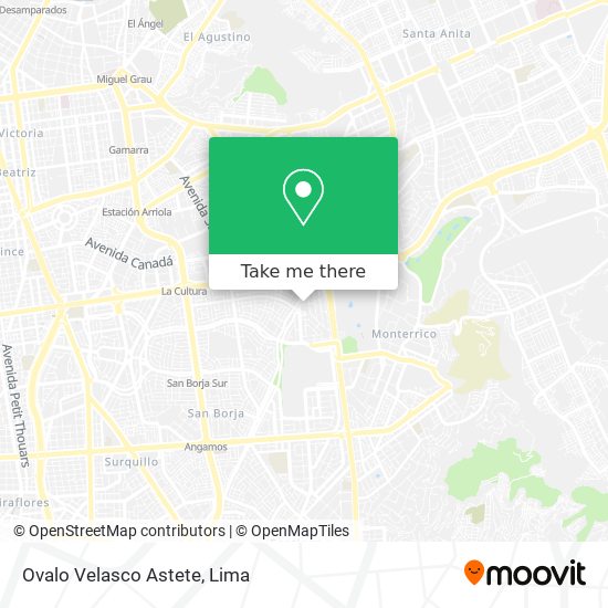 Mapa de Ovalo Velasco Astete