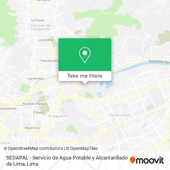 SEDAPAL - Servicio de Agua Potable y Alcantarillado de Lima map