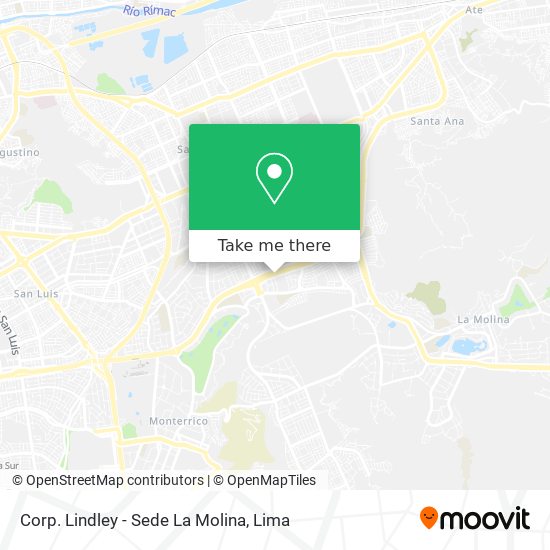 Mapa de Corp. Lindley - Sede La Molina