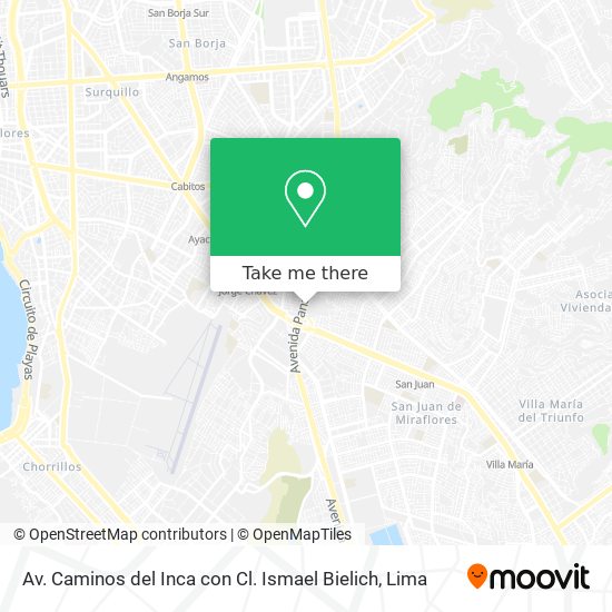 Av. Caminos del Inca con Cl. Ismael Bielich map