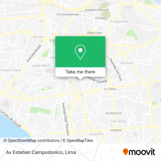 Mapa de Av Esteban Campodonico