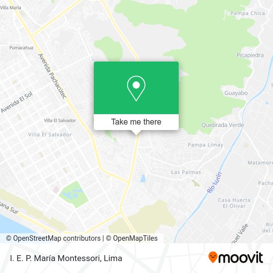 Mapa de I. E. P. María Montessori