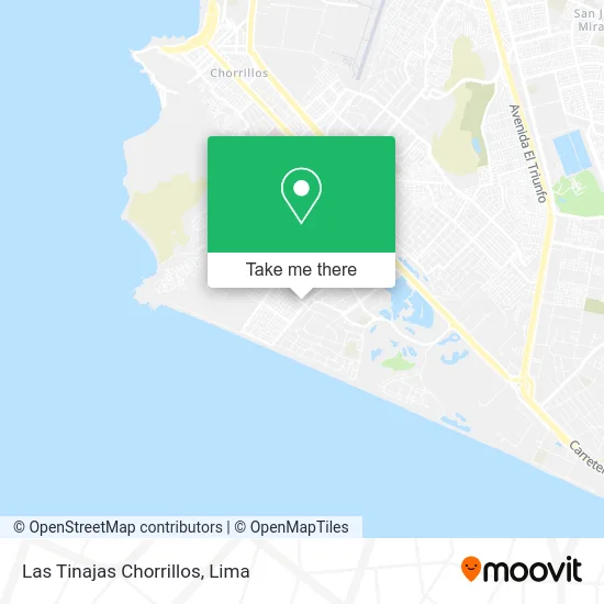 Las Tinajas Chorrillos map