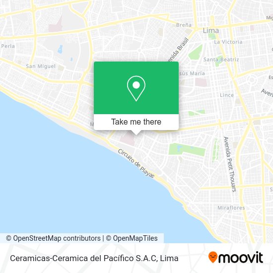 Mapa de Ceramicas-Ceramica del Pacífico S.A.C