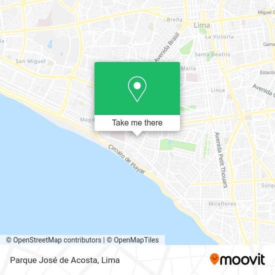 Parque José de Acosta map