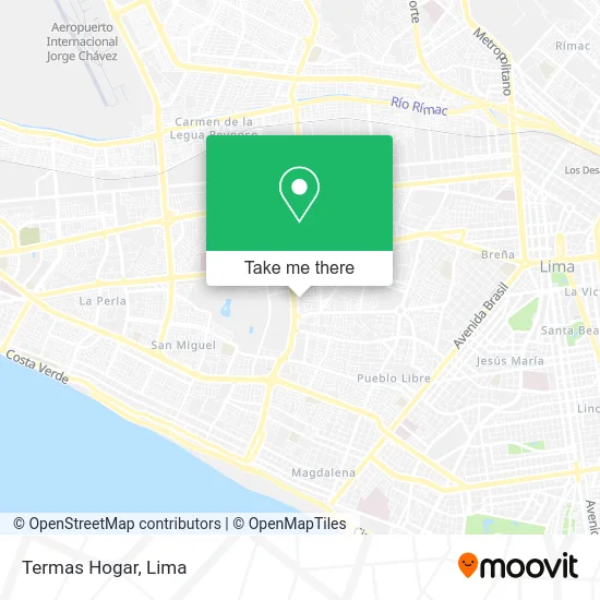 Mapa de Termas Hogar