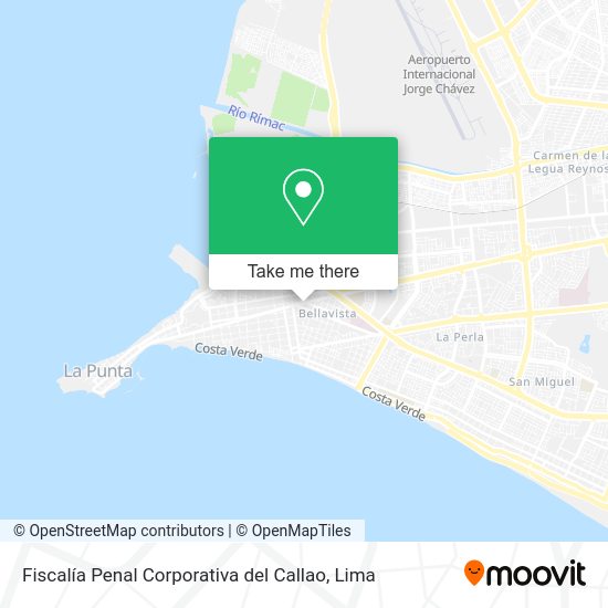 Mapa de Fiscalía Penal Corporativa del Callao