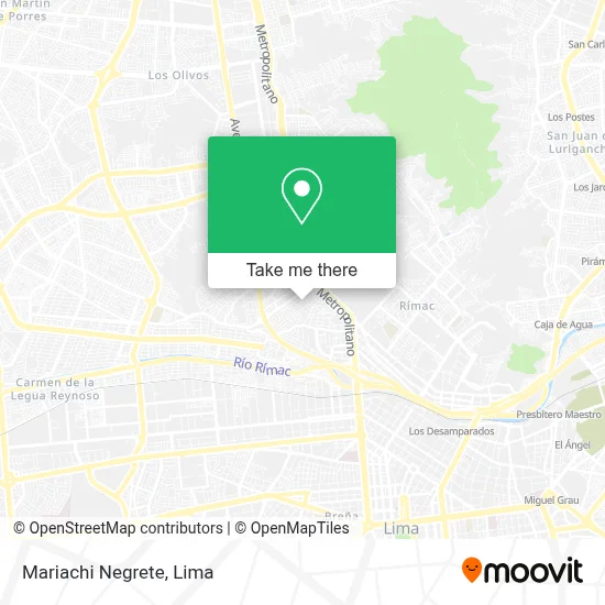 Mariachi Negrete map