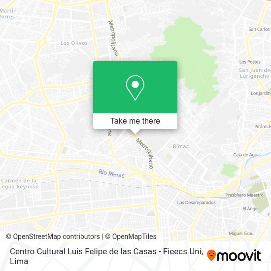 Mapa de Centro Cultural Luis Felipe de las Casas - Fieecs Uni