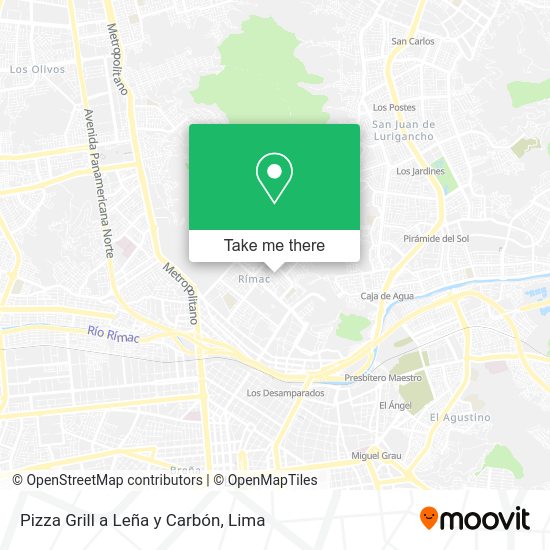 Mapa de Pizza Grill a Leña y Carbón