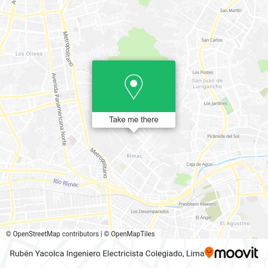 Mapa de Rubén Yacolca Ingeniero Electricista Colegiado