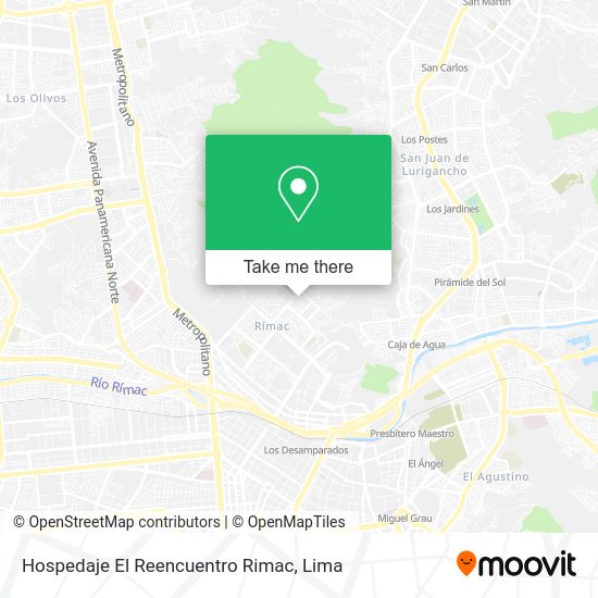 Mapa de Hospedaje El Reencuentro Rimac