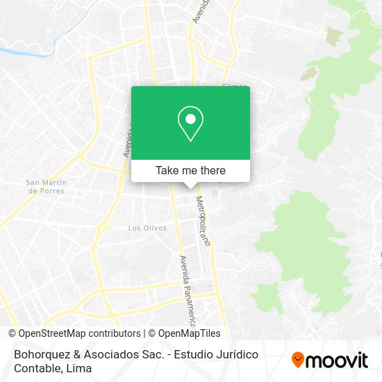 Mapa de Bohorquez & Asociados Sac. - Estudio Jurídico Contable