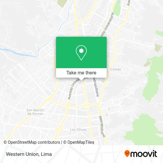 Mapa de Western Union