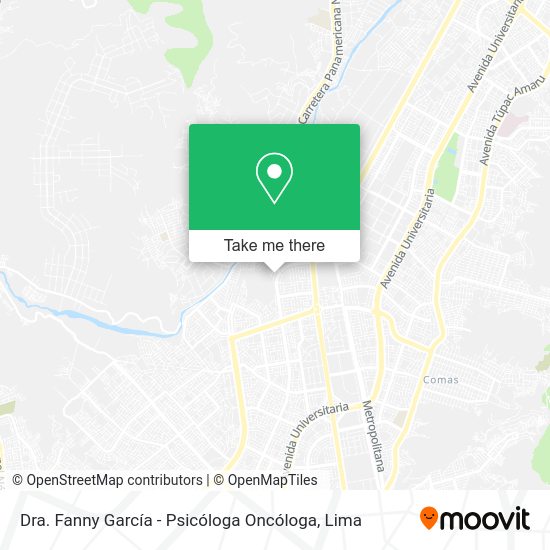 Dra. Fanny García - Psicóloga Oncóloga map
