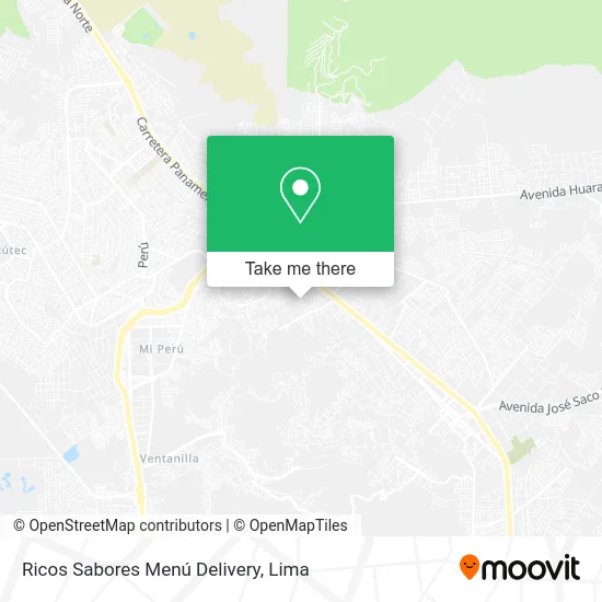 Ricos Sabores Menú Delivery map