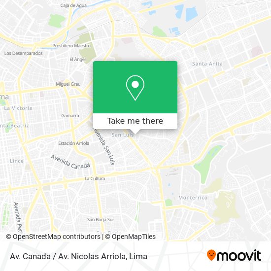 Av. Canada / Av. Nicolas Arriola map