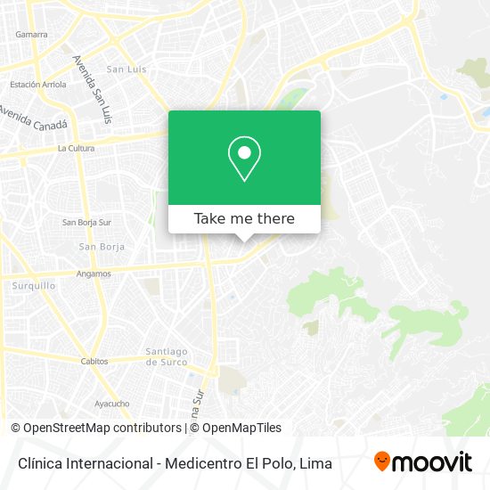 Clínica Internacional - Medicentro El Polo map