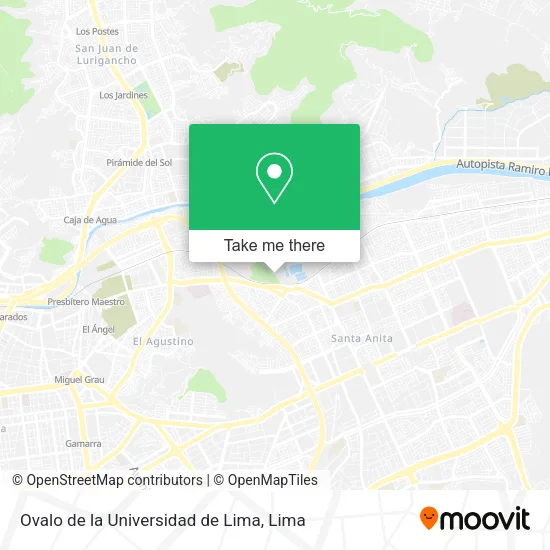 Mapa de Ovalo de la Universidad de Lima