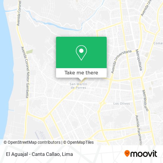 El Aguajal - Canta Callao map