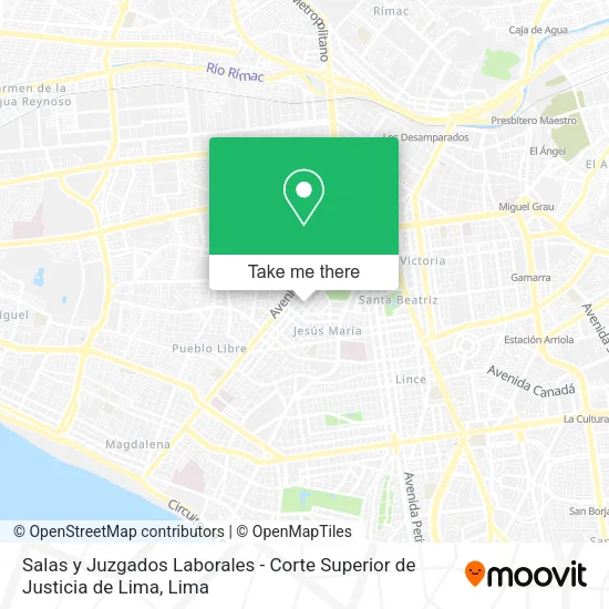 Mapa de Salas y Juzgados Laborales - Corte Superior de Justicia de Lima