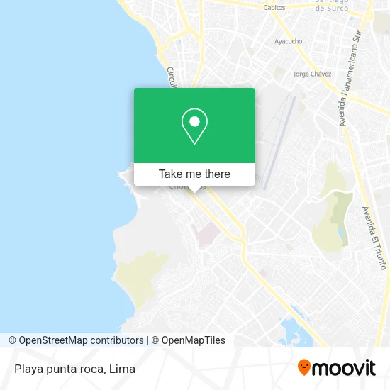 Playa punta roca map