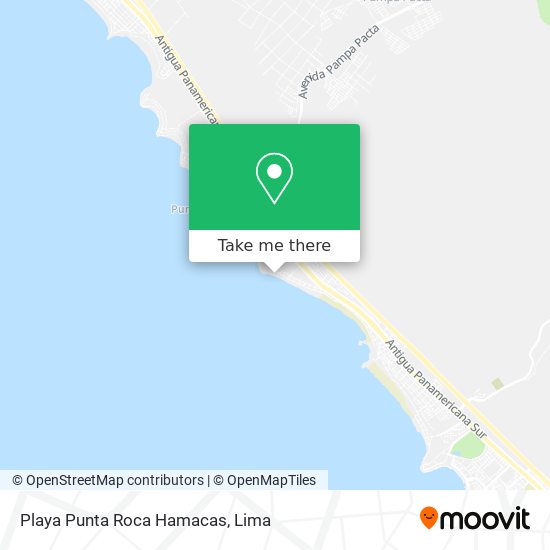 Playa Punta Roca Hamacas map