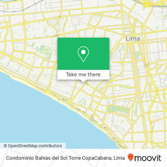 Mapa de Condominio Bahías del Sol Torre CopaCabana