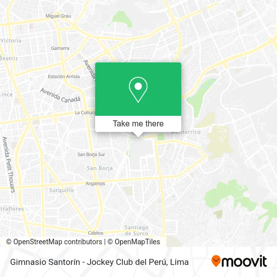 Mapa de Gimnasio Santorín - Jockey Club del Perú