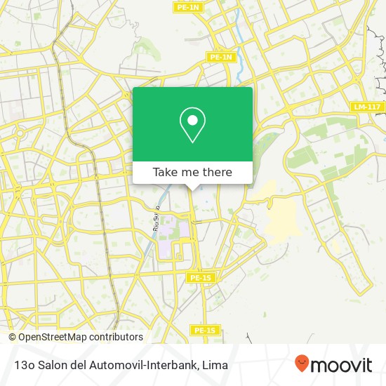 13o Salon del Automovil-Interbank map
