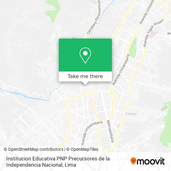 Institucion Educativa PNP Precursores de la Independencia Nacional map