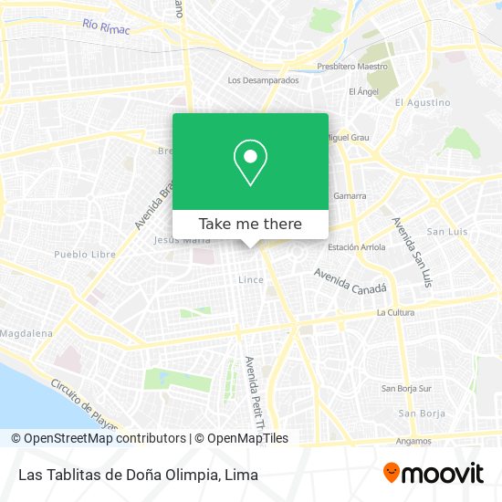 Las Tablitas de Doña Olimpia map