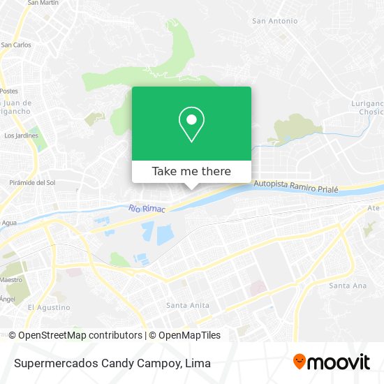 Supermercados Candy Campoy map