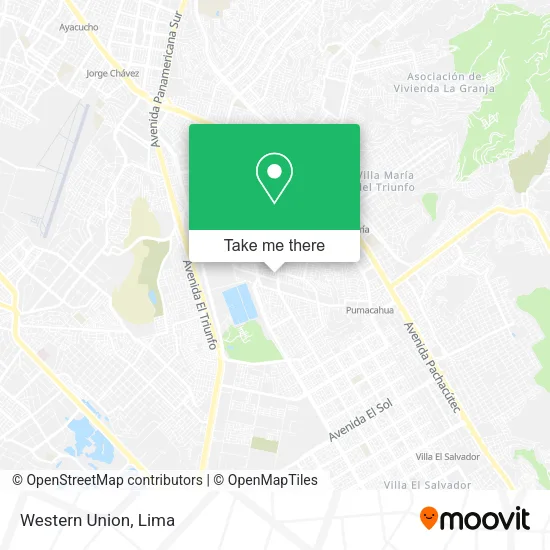 Mapa de Western Union