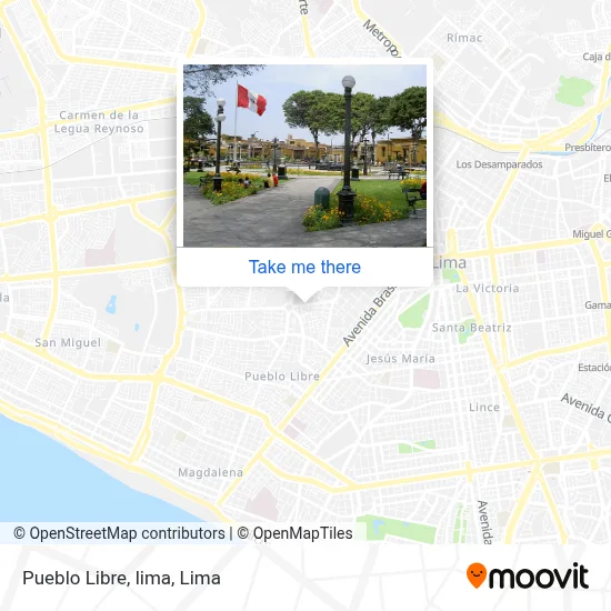 Pueblo Libre, lima map