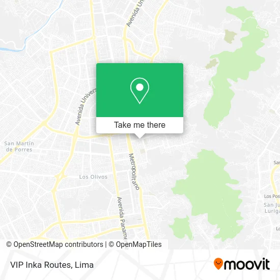 VIP Inka Routes map