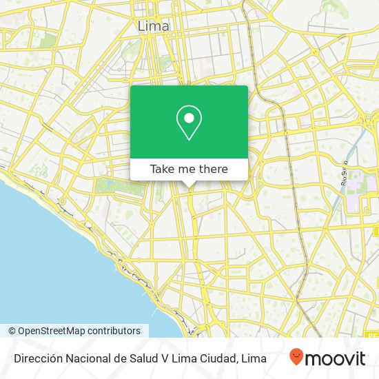 Dirección Nacional de Salud V Lima Ciudad map